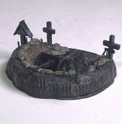 Artillery position and gun